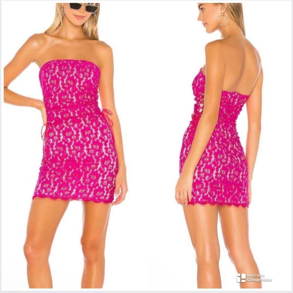 H:ours Women's Pink and Cream Dress Sz XS